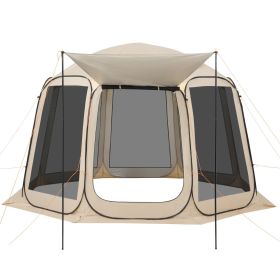 VEVOR Screen House Tent, 12 x 11 ft, 10-12 Person Pop Up Screen Tent with Extended Awning, Portable Screened in Canopy with Carry Bag, Netting Si